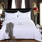 Cotton Hotel Bedding Sheets / White Bed Sheets for Hotels Used