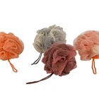 Colorful Flower Shape PE Mesh Bath Luffa Shower Sponge