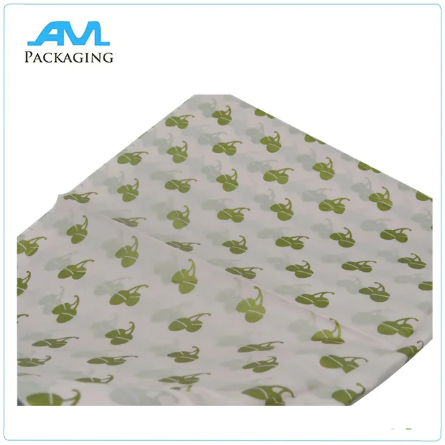 custom printed logo gift silk tissue paper/waterproof packaging