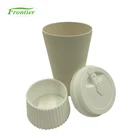 Beautiful Customized BPA Free Travel Coffee Reusable Silicone Bamboo Fiber Mug