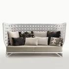 Garden furniture outdoor patio woven rattan wicker bamboo luxury sofa chair set designs