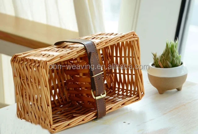 hot sale natural woven willow wicker western picnic baskets for