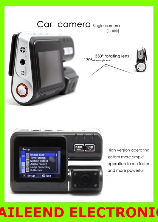 Full HD 720P Dash Cam Car DVR Video Car Camera Recorder Crash Camcorder G-sensor i1000
