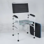 Medical Equipment Commode Chair Foldable with Wheels for Hospital and Disabled