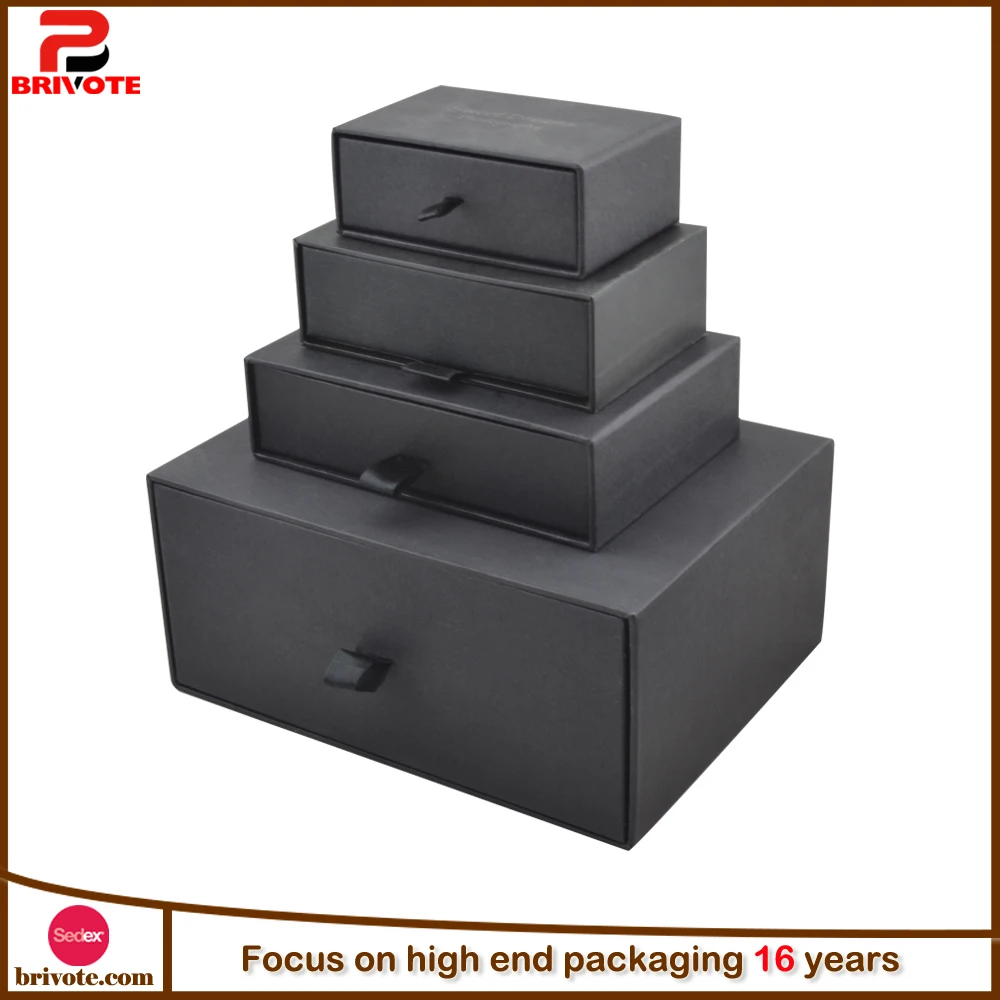 paper cardboard sliding drawer gift packaging storage box