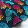 Pineapple design popeline viscose poplin fabrics print viscose indonesia