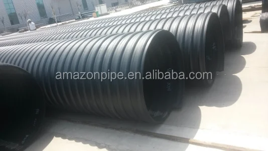 24 years factory Large Diameter Steel Reinforced Polyethylene Spiral PE Corrugated Pipe for Drainage
