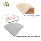 Unbleached V60 coffee filter paper (Size 01, 100 Count, Natural)
