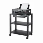 Extra-wide 3 tiers printer stand monitor stand with drawer