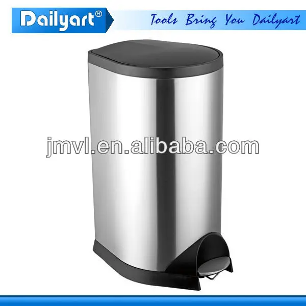 hot selling soft close new design metal black pedal bin