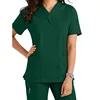 Various Color Hospital V- neck Private Label Nursing Scrubs , Bleach Resistant Medical Scrubs Uniforms