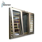 American standard new design white color top hung aluminum glass awning window for basement
