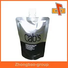 Soft plastic pouch bag stand-up wine bag with spout