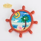 New arrived craft- Custom beach design souvenir epoxy magnet, epoxy resin fridge magnet