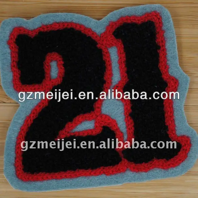 Patches embroidered fabric letters numbers
