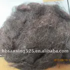 Scoured carded sheep wool waste, 30mic,1.5inch, natural brown color, natural black color