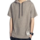 Wholesale polyester spandex hoodie drawstring man Hooded tshirt OEM Sports Sweatshirt mens 100% polyester hoodie