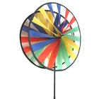 Big size Rainbow color ribbon Round style pinwheel