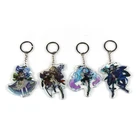 Japan anime two sided custom handbag keychain transparent 1.5mm thick acrylic keychain custom logo