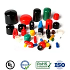 1/2 inch colorful PVC soft threaded end caps with ROSH compliant