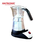 Electric 3-6 cup Aluminum moka coffee maker pot with CE/ROHS/GS/LFGB