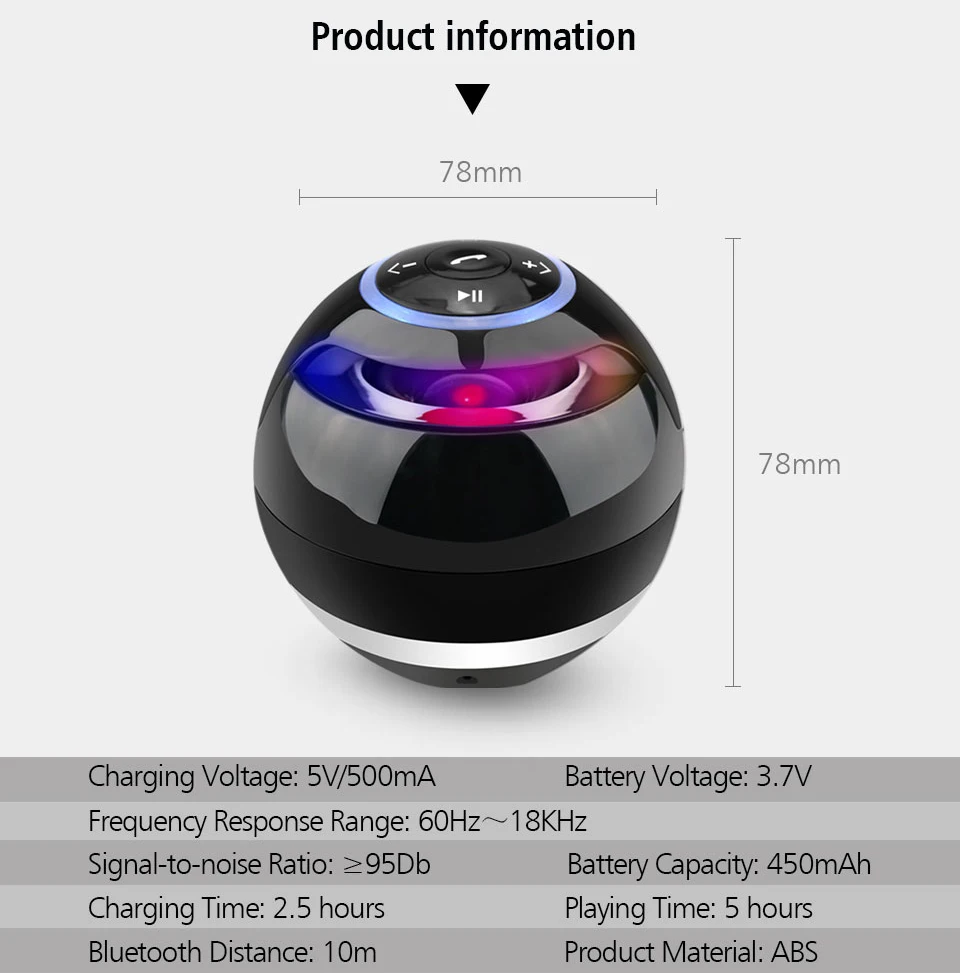 Round Bluetooth Speaker-2