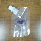 Biodegradable wholesale clear plastic spout pouch/food grade liquid beverage bag with spout and hole