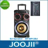 portable rechargeable trolley dj speakers/active pa speaker/bluetooth portable mini speaker with usb charger control talk