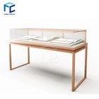 Bespoke retail luxury design wood glass jewelry showcase displays for jewelry