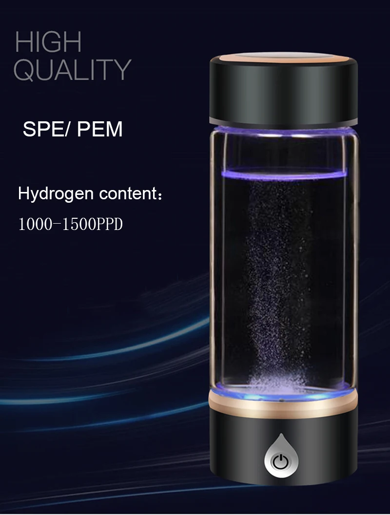 Portable Hydrogen Generator Ionizer For Pure H Rich Hydrogen Water