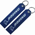 BOEING CUSTOM LOGO LIGHT EMBROIDERY KEYCHAIN
