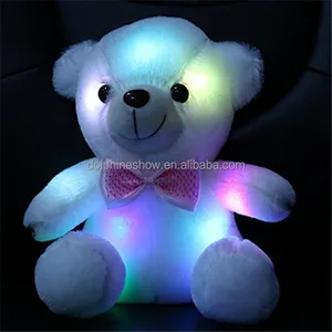 animal soft toy   birthday gift night light up white teddy  bear