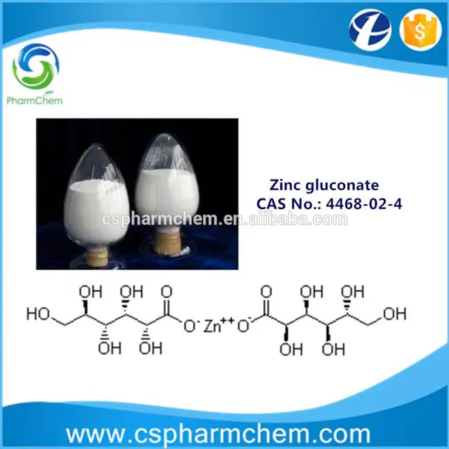 zinc gluconate (gluconic acid zinc salt) cas: 4468-02-4