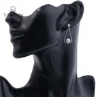 925 Sterling Silver Fashion Drop Pearl Earrings Gift