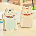3D Sticker paper die cut mini cute memo pad high quality cat shape custom printing sticky notes