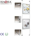 windows wall A4 hanging crystal light box with led lights for real estate decoration
