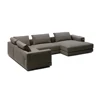 velvet lounge l shaped sofa