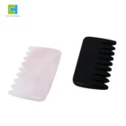 Hot Selling Custom Logo Crystal Stone Rose Quartz Hair Comb