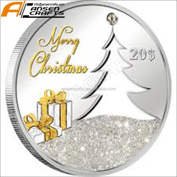 2018 merry christmas souvenir coin gifts merry christmas tree