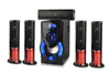good sound low price active computer 5.1 speaker subwoofer blue red color
