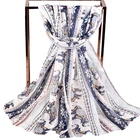 New fashion long women Printed chiffon scarf wholesale Classical elephant cheap Printed lady scarves stock free shipping