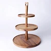 Low Price 2 Tiered Tier Wood Rustic Cake Cupcake Pie Stand for Party
