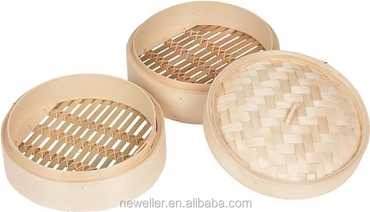 dumpling mini 10 inch steel bamboo steamer basket for restaurant
