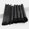 online hot sell cosmetic tool mini type classic 10-piece black cheap make-up brushes