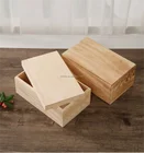 Wholesales customize handmade rectangle pine cheap wooden empty gift box