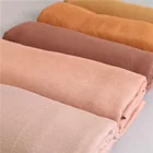 The Plain Style Rayon Soft Robe Pleated Scarf Women Hijab Shawl