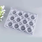 5g*12pcs plastic acrylic powder nail jar bottle gel polish container empty glitter pot in eye shadow
