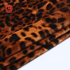 Women dresses clothes free sample soft korea velvet leopard print fabric wholesale