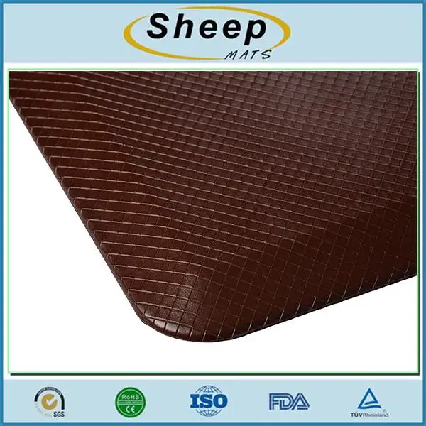 Eco friendly waterproof pu anti fatigue anti slip kitchen padded floor mats