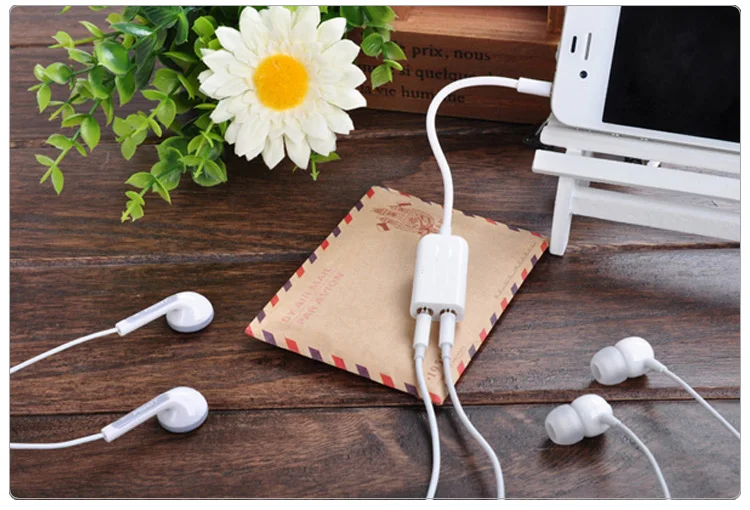 2 in1 Earbuds Headphone earphone audio splitter Sharer Divider for handphones/mp3 - ANKUX.COM